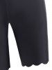 Scalloped High Rise Swim Bottom -  