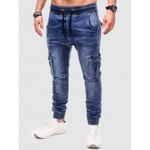 

Multi Pockets Twisted Jeans, Blue