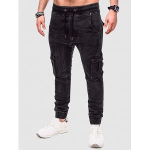 

Multi Pockets Twisted Jeans, Black