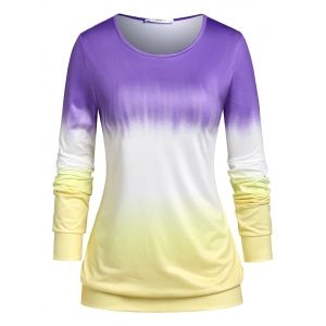 

Plus Size Ombre Color Tee, Multi