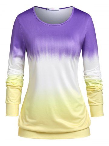 Plus Size Ombre Color Tee