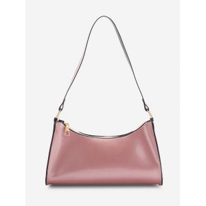 

Patent Leather Brief Shoulder Bag, Pink