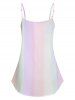 Pleated Gradient Color Cami Tank Top -  