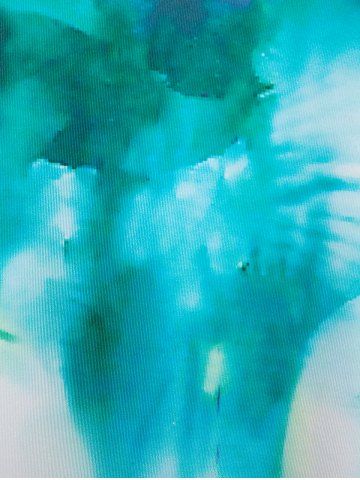 Plus Size Keyholes Watercolor T Shirt