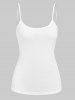 Knotted Heathered Cropped T-shirt and Cami Top -  