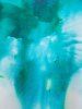 Plus Size Keyholes Watercolor T Shirt -  