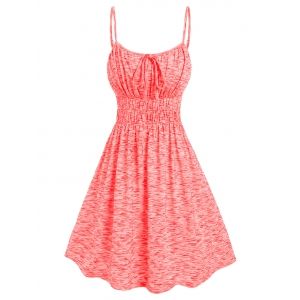 

Ruched Bust Space Dye Dress, Light pink