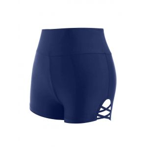 

Criss Cross High Rise Boyleg Swim Bottom, Deep blue