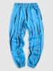 Stripe Painting Print Beam Feet Pants -  