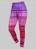 Plus Size Raglan Sleeve Bowknot Print Plaid Pajamas Set -  