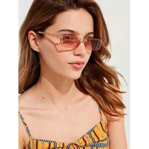 

Slim Transparent Eye Frame Sunglasses, Light orange