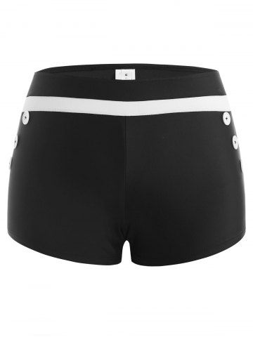 Botón de simulación a rayas Boileg Bown Bottom - BLACK - XXL