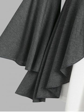 Plus Size Faux Twinset Flounced Bell Sleeve Tee