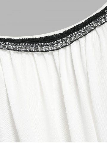 Plus Size Faux Twinset Flounced Bell Sleeve Tee