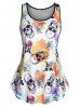 Plus Size Halloween Skull Print Pajamas Set -  