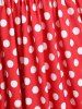 Polka Dot Off Shoulder Princess Seam Dress -  