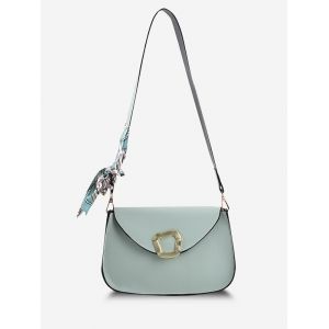 

Irregular Metal Embellished Scarf Shoulder Bag, Green