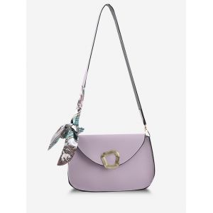 

Irregular Metal Embellished Scarf Shoulder Bag, Light purple