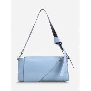 

Chain Zip Solid Crossbody Bag, Light blue