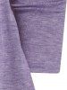 Plaid Print Knot Front Faux Twinset T-shirt -  