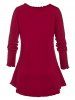 Plus Size Lettuce Jersey PJ Long Sleeve T-shirt and Pants Set -  