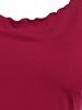 Plus Size Lettuce Jersey PJ Long Sleeve T-shirt and Pants Set -  