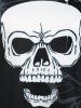 Halloween Raglan Sleeve Skull Print T-shirt -  