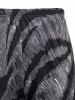 Plus Size Tie Dye Lace Panel Bowknot PJ Pants Set -  