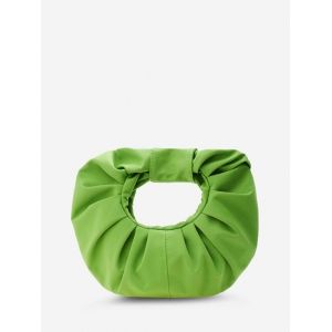 

Dumpling Ruched Top Handle Bag, Chartreuse