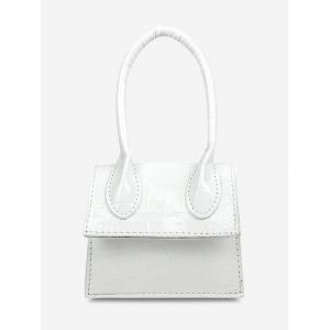 

Chain Mini Stone Textured Crossbody Bag, Milk white