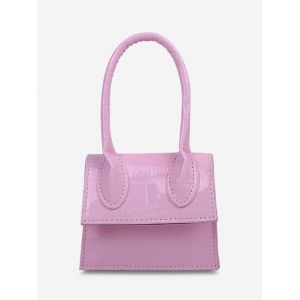 

Chain Mini Stone Textured Crossbody Bag, Pink