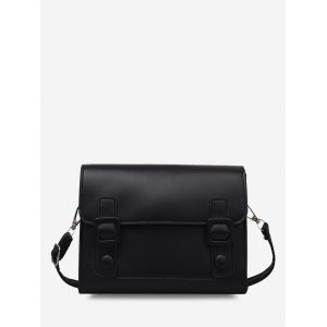 

Retro Rectangle Messenger Crossbody Bag, Black