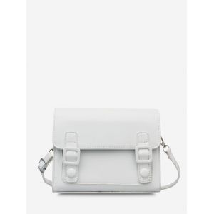

Retro Rectangle Messenger Crossbody Bag, Milk white