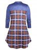 Plus Size Button Up Plaid Shirt -  