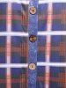 Plus Size Button Up Plaid Shirt -  