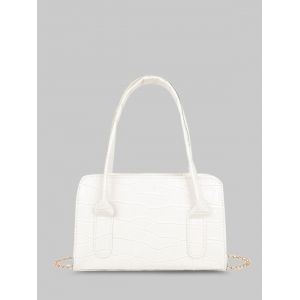 

Embossed Top Handle Crossbody Bag, Milk white