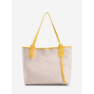 

Cute Pattern Embossed Tote Bag, Sun yellow