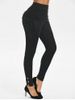Cinched Ruched Waist Skinny Pants -  