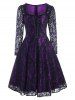 Lace Up Halloween Pin Up Dress -  