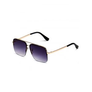 

Angular Flat-Top Metal Sunglasses, Dark slate grey