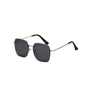 

Square Frame Rimless Metal Sunglasses, Black