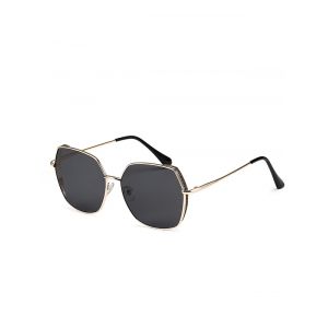 

Oversize Irregular Frame Metal Sunglasses, Black