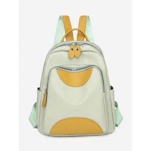 

Colorblock Double Compartment Backpack, Light green