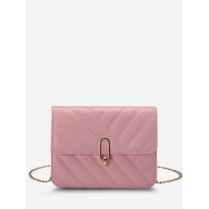 

Slash-Quilted Half-Chain Strap Crossbody Bag, Light pink