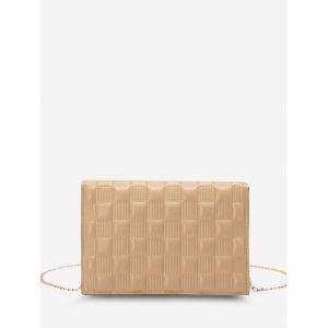 

Square-Quilted Adjustable Chain Strap Shoulder Bag, Light khaki