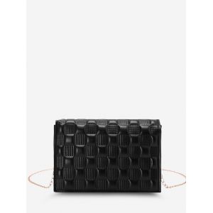 

Square-Quilted Adjustable Chain Strap Shoulder Bag, Black