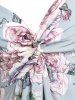 Plus Size Front Twist Floral Print Cold Shoulder Maxi Dress -  
