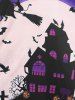 Plus Size Halloween Moon Bat Castle Lattice A Line Dress -  