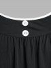 T-shirt tunique à épaules dénudées et à découpes taille plus - Noir 4X