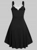 Plus Size O-ring Cutout Backless High Waist Dress -  